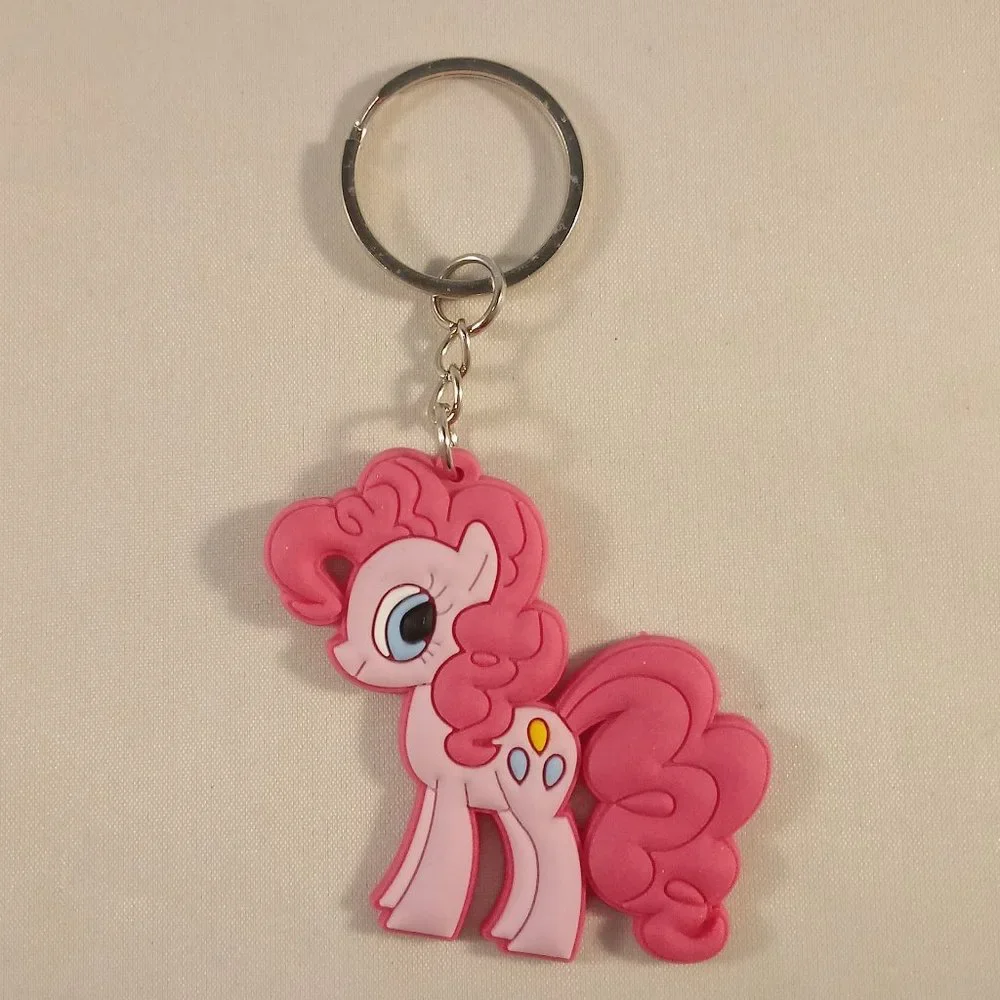Silver My Little Pony Key Rings Rainbow Dash Pinky Pie Twilight Sparkle Lot of 3